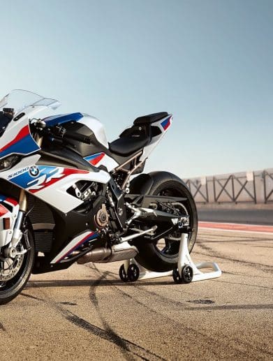 A view of BMW's iconic S1000RR. Media sourced from BMW.