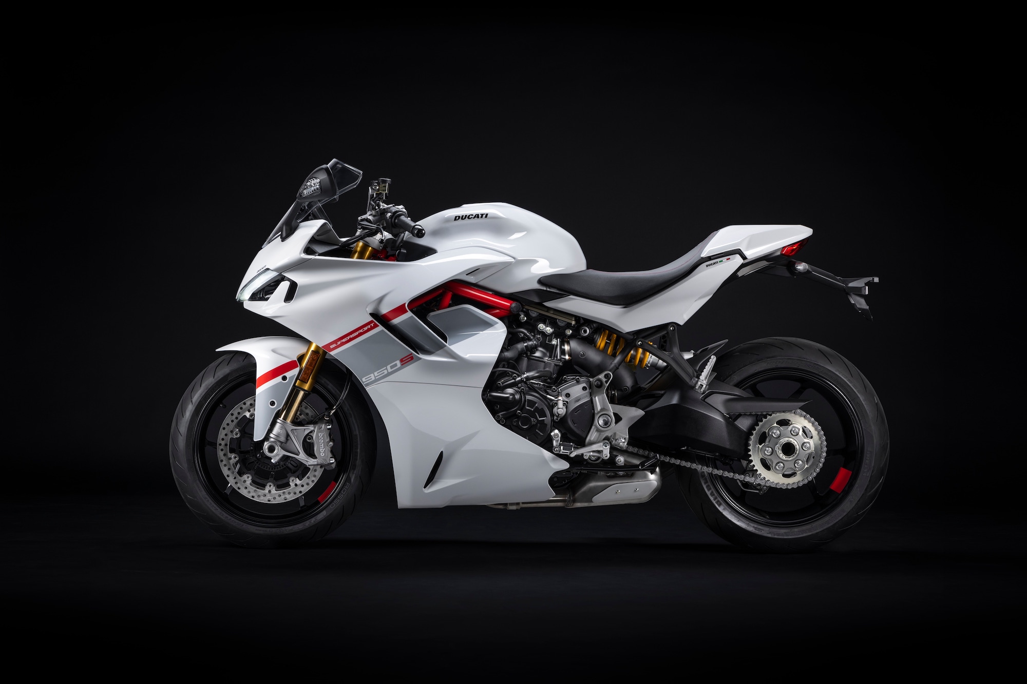 Ducati’s SuperSport 950 S Stripe Livery Color Scheme. Media sourced from Ducati's press release.