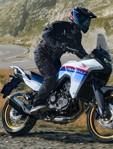 A view of Honda's XL750 Transalpine. Media sourced from Honda.