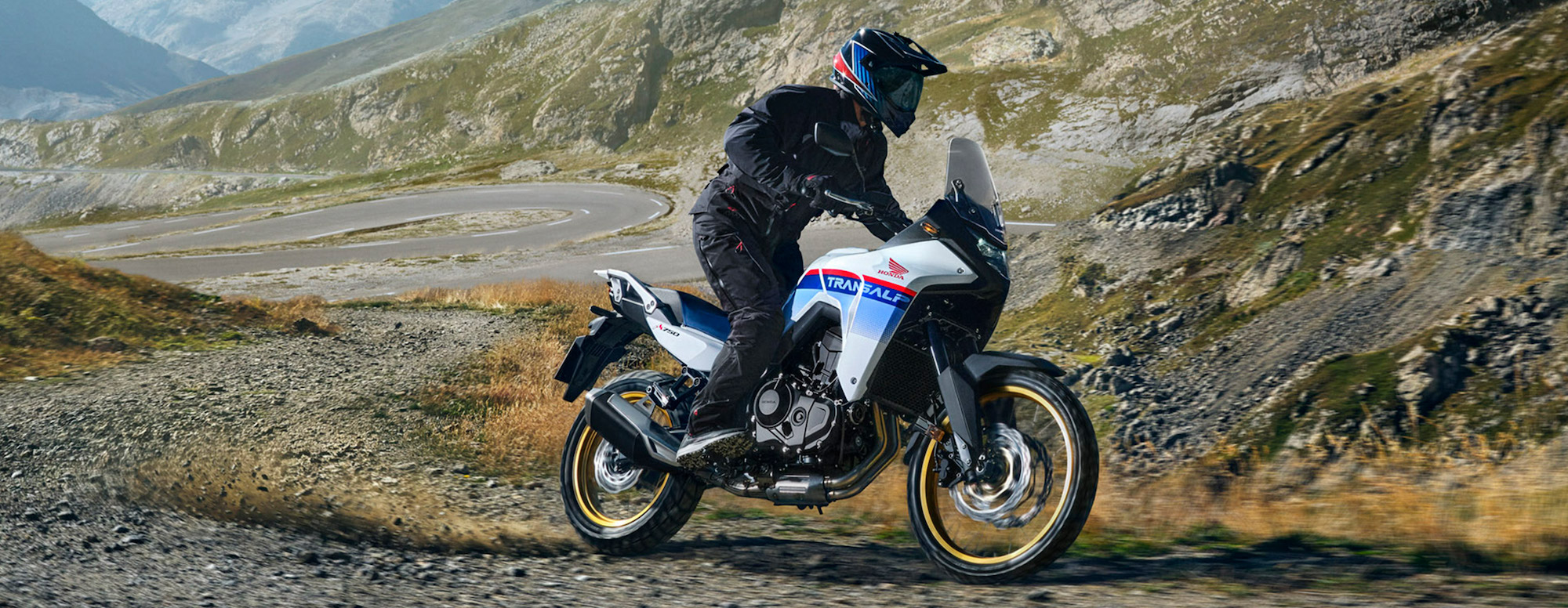 A view of Honda's XL750 Transalpine. Media sourced from Honda.