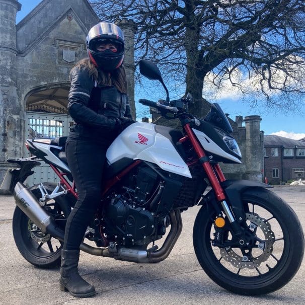 Rider on a 2023 Honda CB750 Hornet
