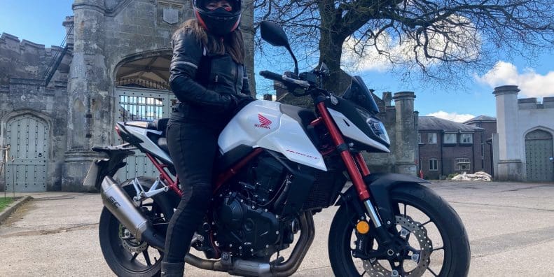 Rider on a 2023 Honda CB750 Hornet