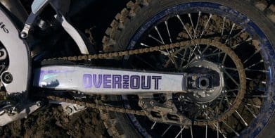 Dirtbike with Over and Out decal