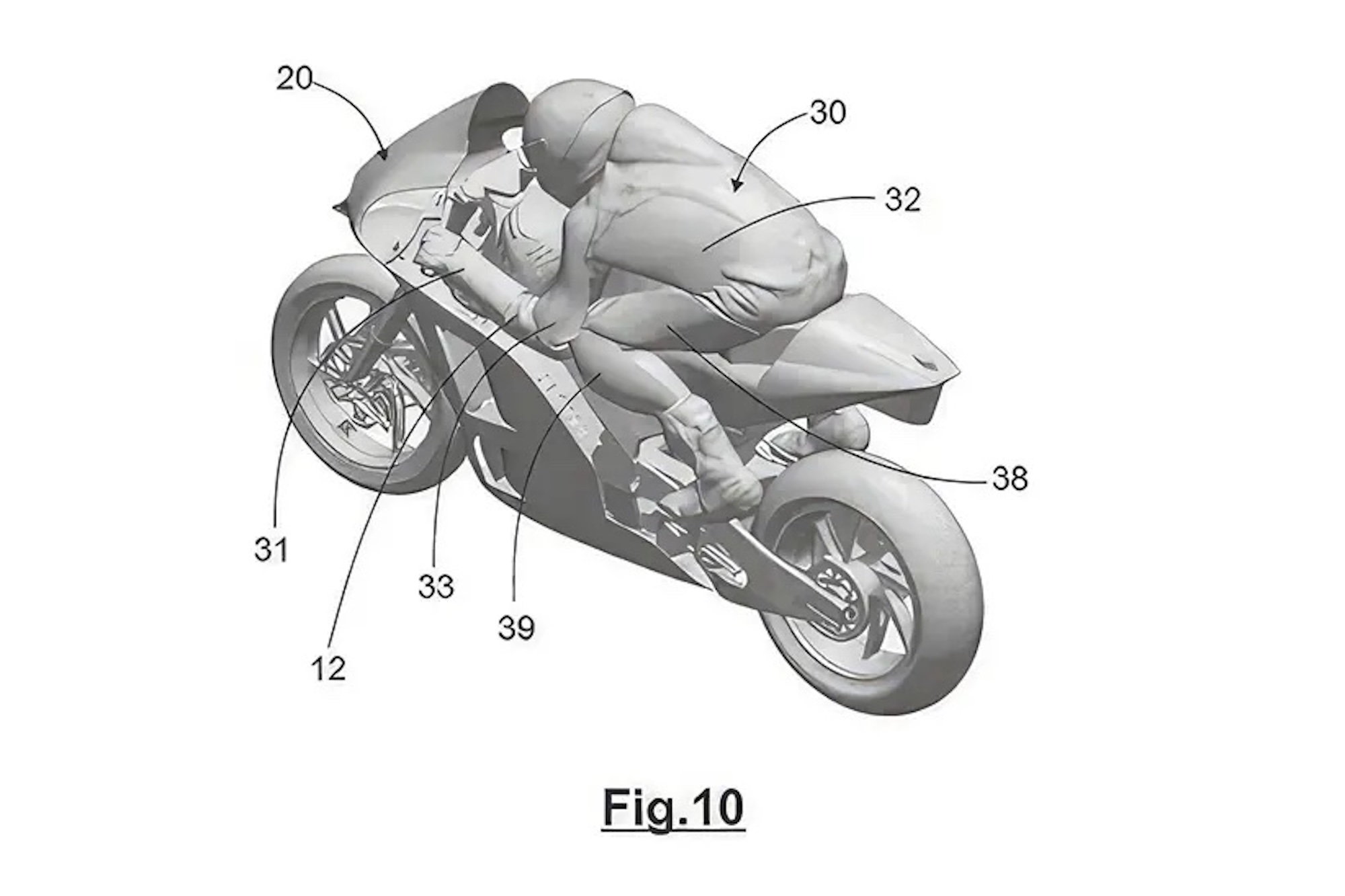 A view of the new aerodynamic add-on placement Aprilia's has been experimenting with for their RNF team. Media sourced from MCN.