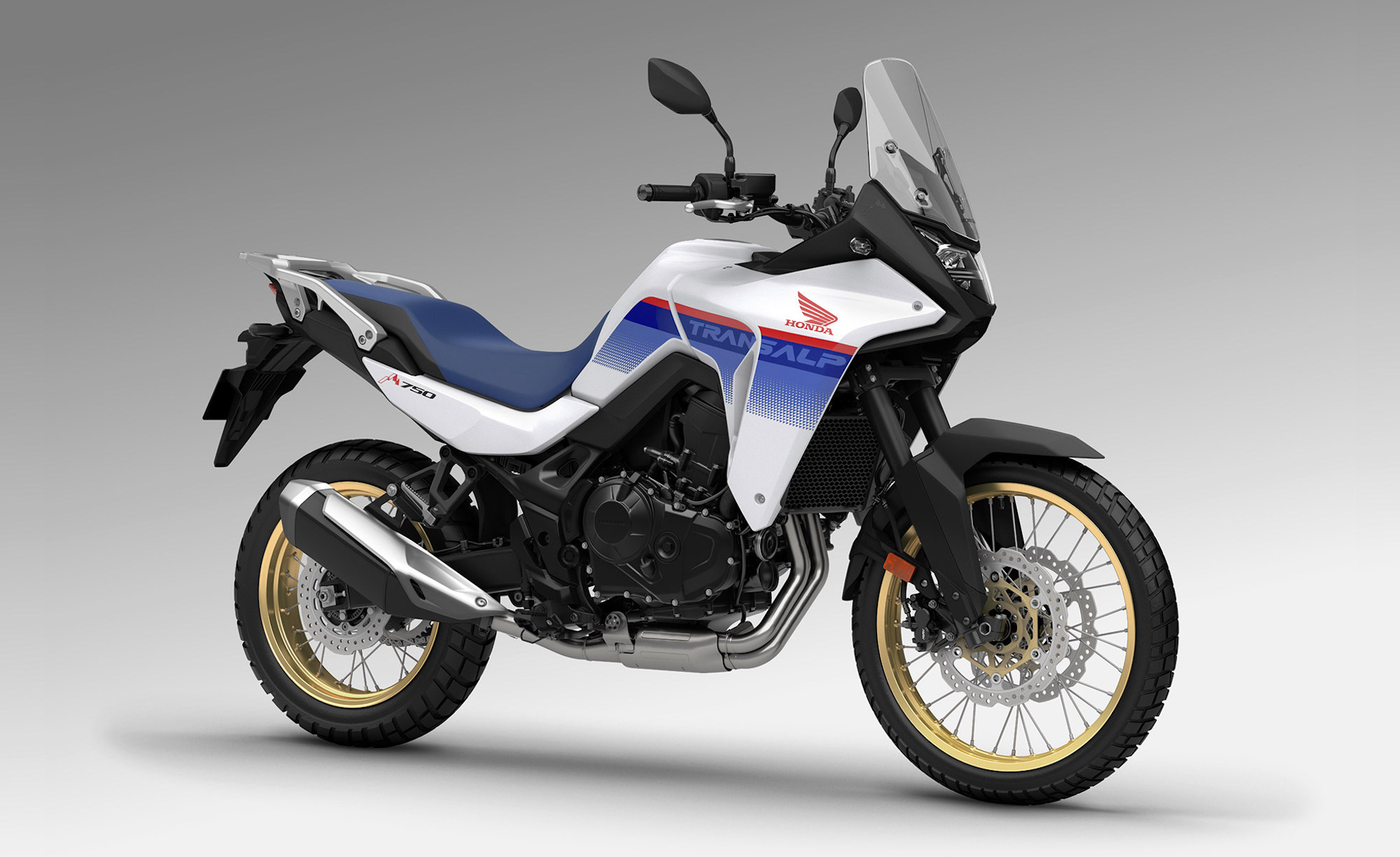 A view of Honda's XL750 Transalpine. Media sourced from Honda.