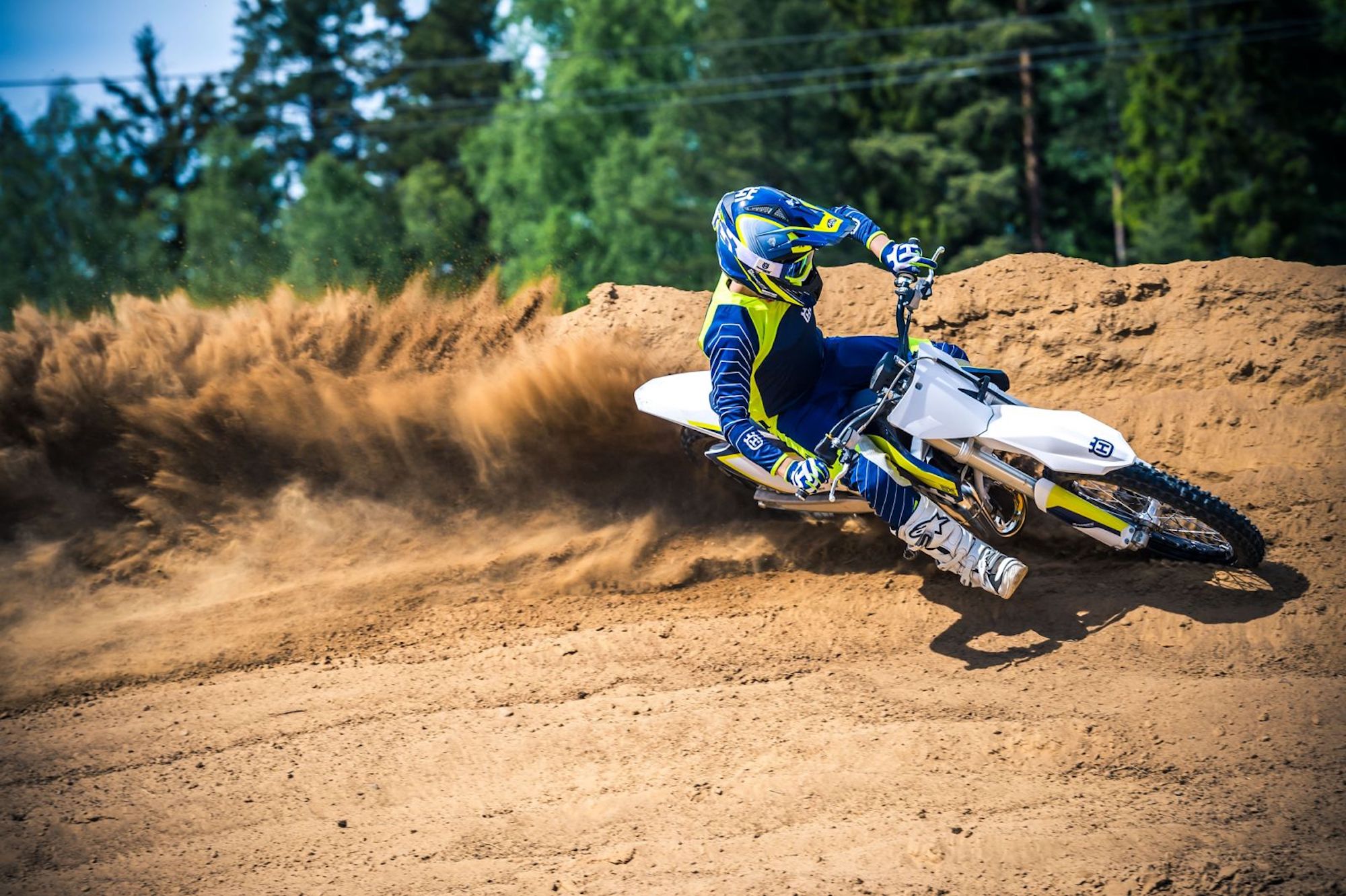 A view of old and new Husqvarna machines in celebration of the brand's 120th anniversary. Media sourced from Husqvarna.