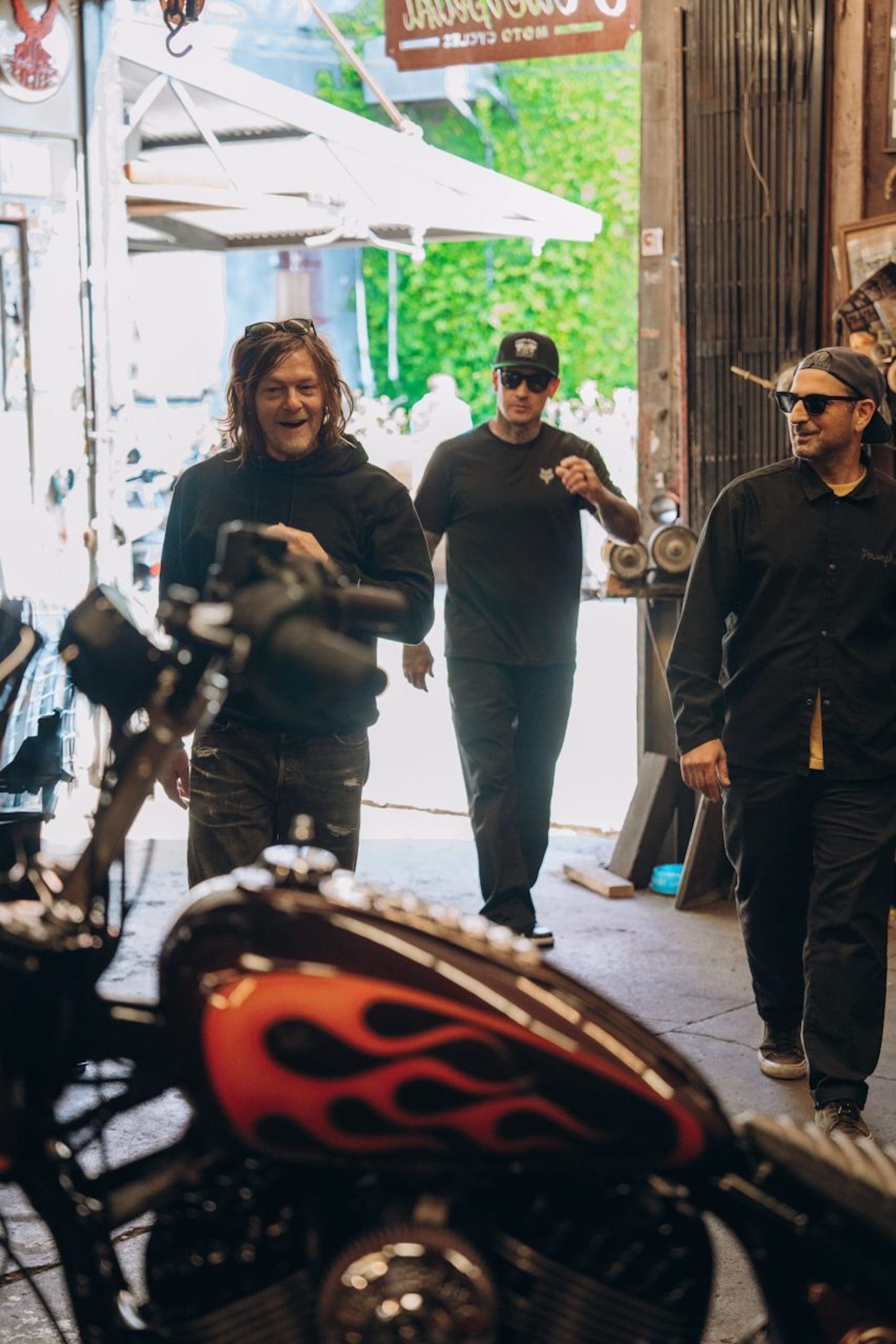 “Walking Dead” actor Norman Reedus' new custom Sport Chief from Indian's "Forged" series. Media sourced from Indian.