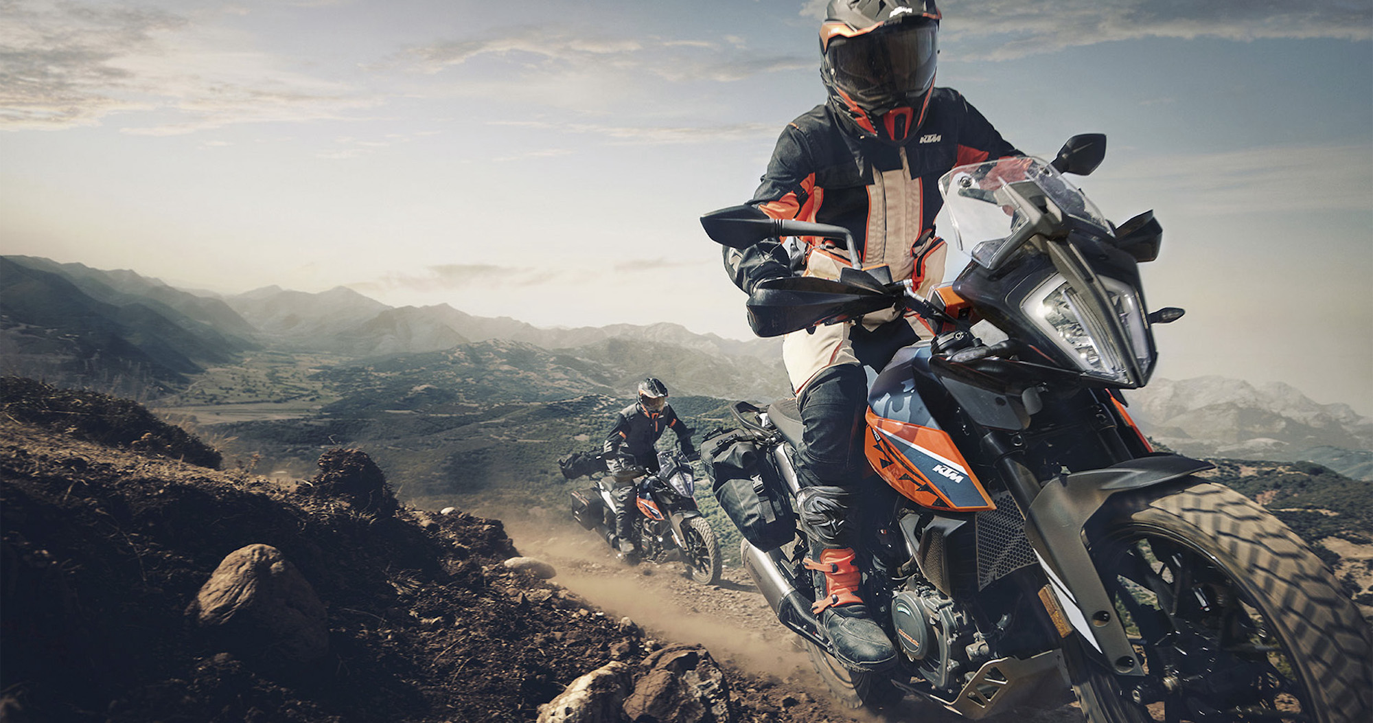 KTM's 390 Adventure, which now features a Low Seat variant. Media sourced from KTM. 