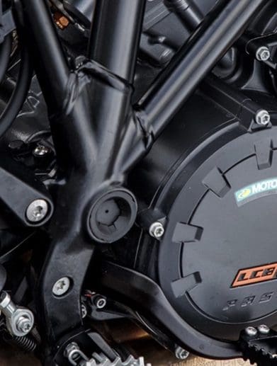 KTM's iconic 1301cc LC8 platform. Media sourced from MCN.