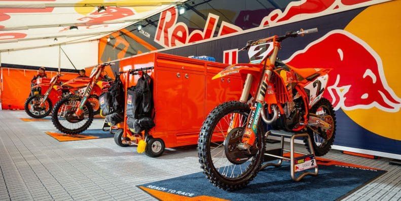 2023 Pro Motocross's Red Bull KTM Factory Racing team. Media sourced from KTM.