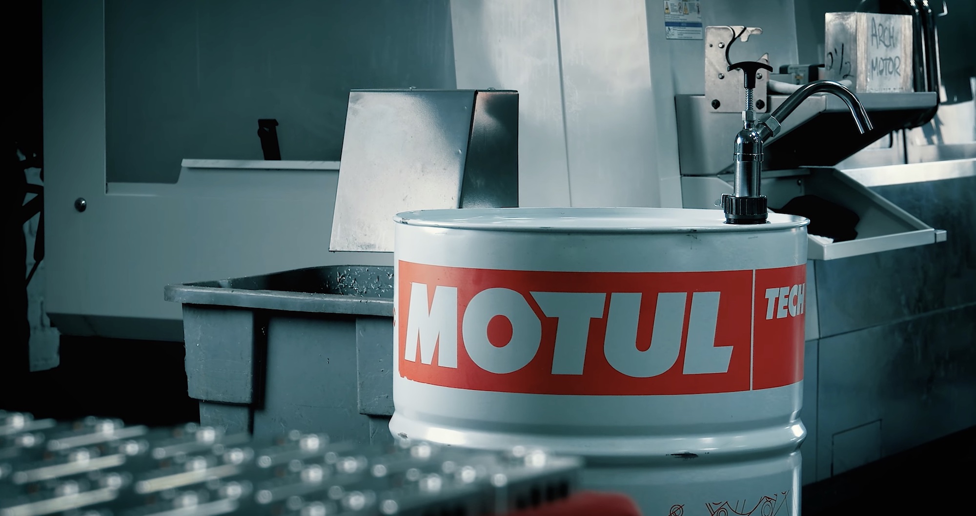 A view of Motul products currently in use at ARCH's California base. Media sourced from ARCH's recent Youtube video.