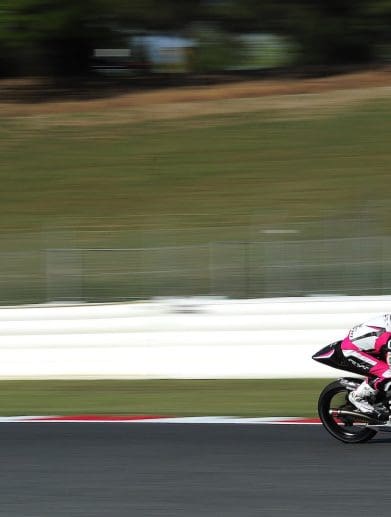 Ana Carrasco, a 20-year-old from Spain who became the first woman to win a world championship motorcycle race in 2017. Media sourced from the New York Times.