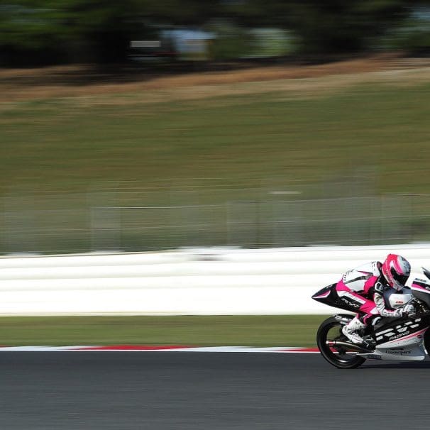 Ana Carrasco, a 20-year-old from Spain who became the first woman to win a world championship motorcycle race in 2017. Media sourced from the New York Times.