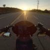 Rider view of fairing kit installed on motorcycle