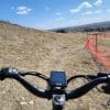 Riding the Eagle One Pro on a rocky hill