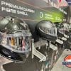 A line of Forcite MK1S helmets at AimExpo 2023