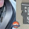 The SD memory card slot lives alongside the charging port on the bottom of the tech module of the MK1S.