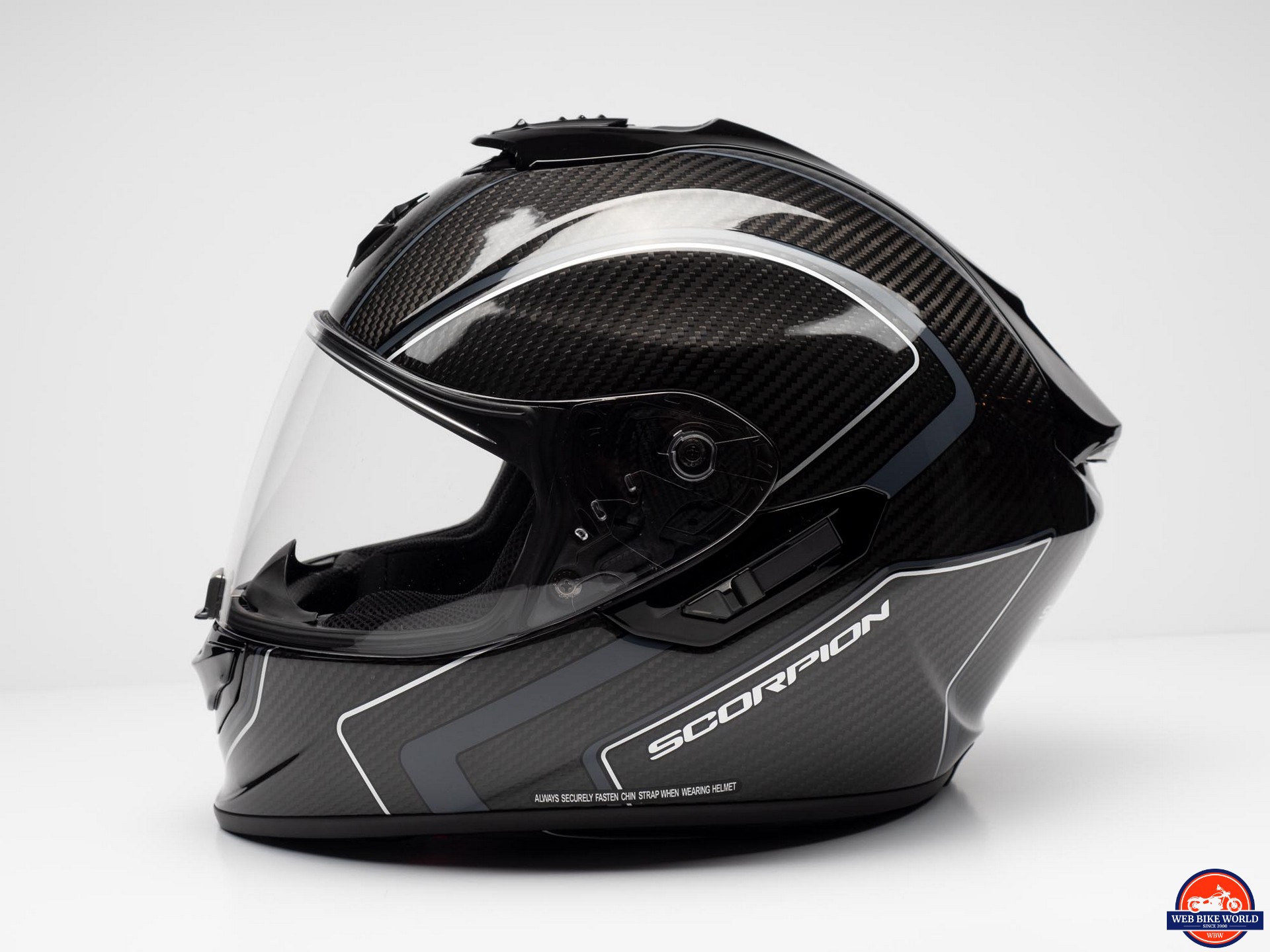The Scorpion EXO-ST1400 carbon helmet.