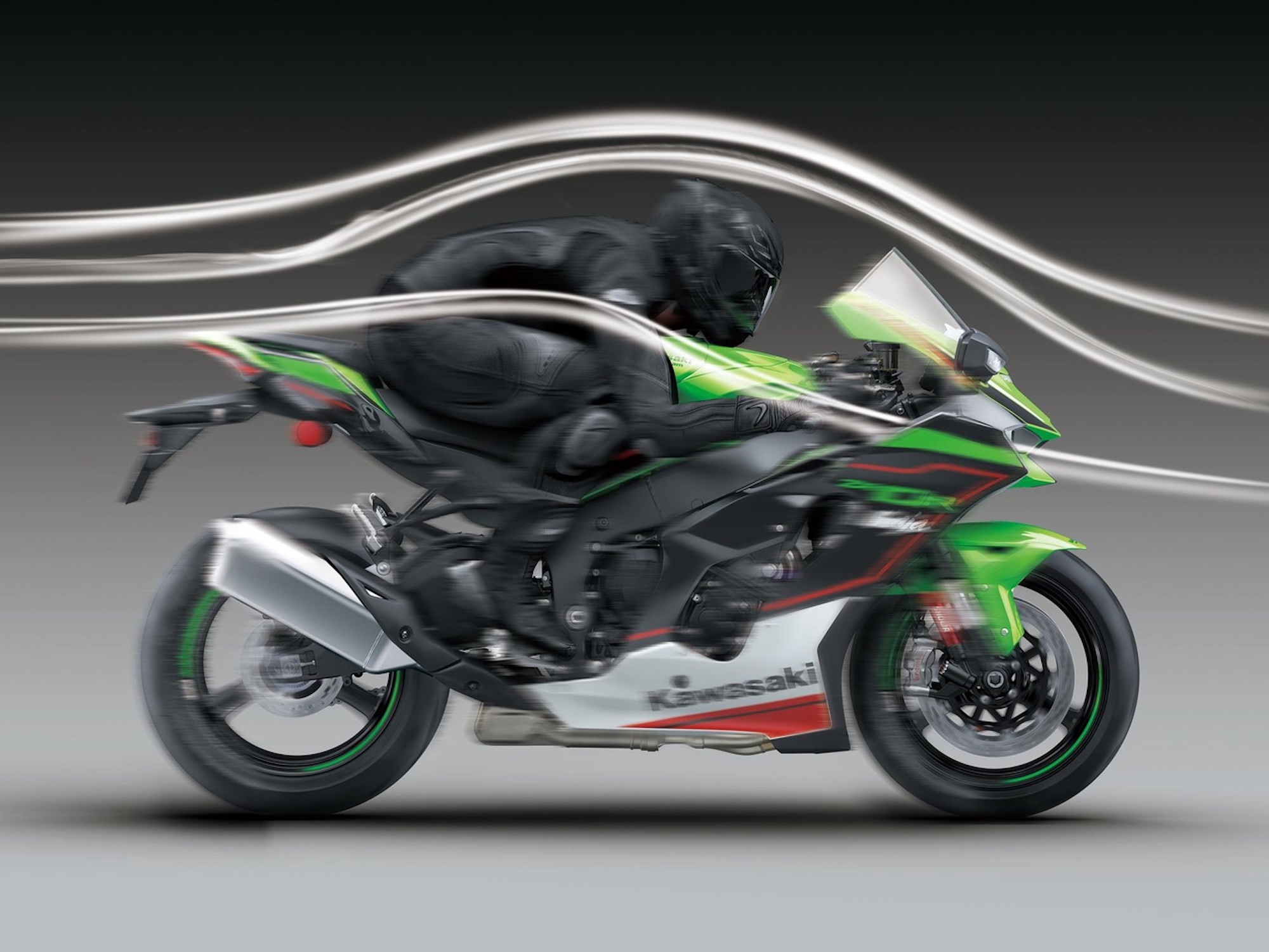 Kawasaki's super-screamer, the 2024 ZX-10RR. Media sourced fro Kawasaki EU.