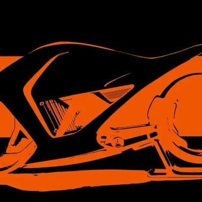 A view of Frank Stephenson's motorcycle design, which will have a further teaser revealed later this year. Media sourced from MCN.