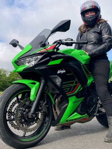 BikerKaz riding the 2023 Kawasaki Ninja 650