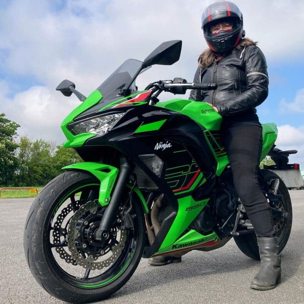 BikerKaz riding the 2023 Kawasaki Ninja 650