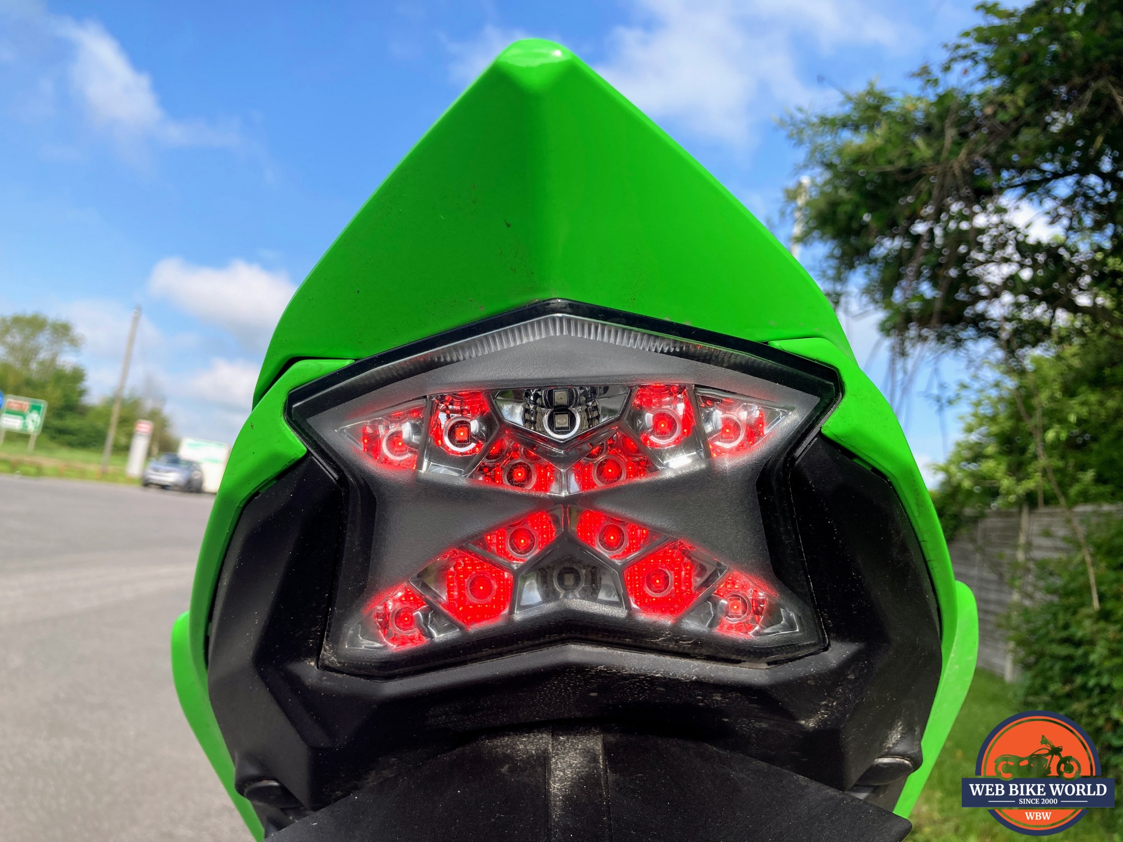 Closeup of the rear LED taillights
