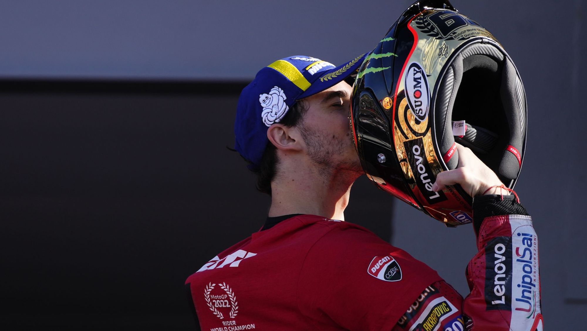 Italy's Pecco Bagnaia, winner of the 2022 MotoGP title for Ducati. Media sourced from CNN.