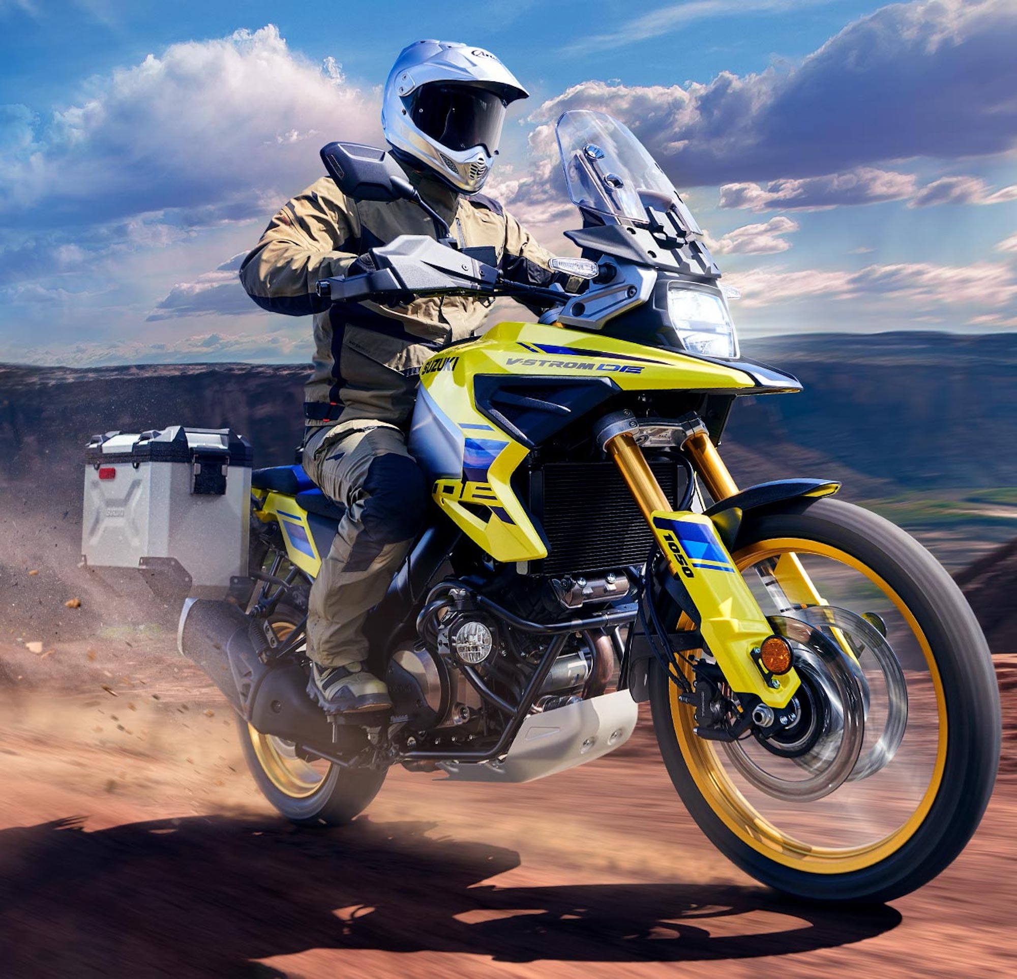The All-New V-Strom 800DE Adventure. Media sourced from Suzuki Cycles.