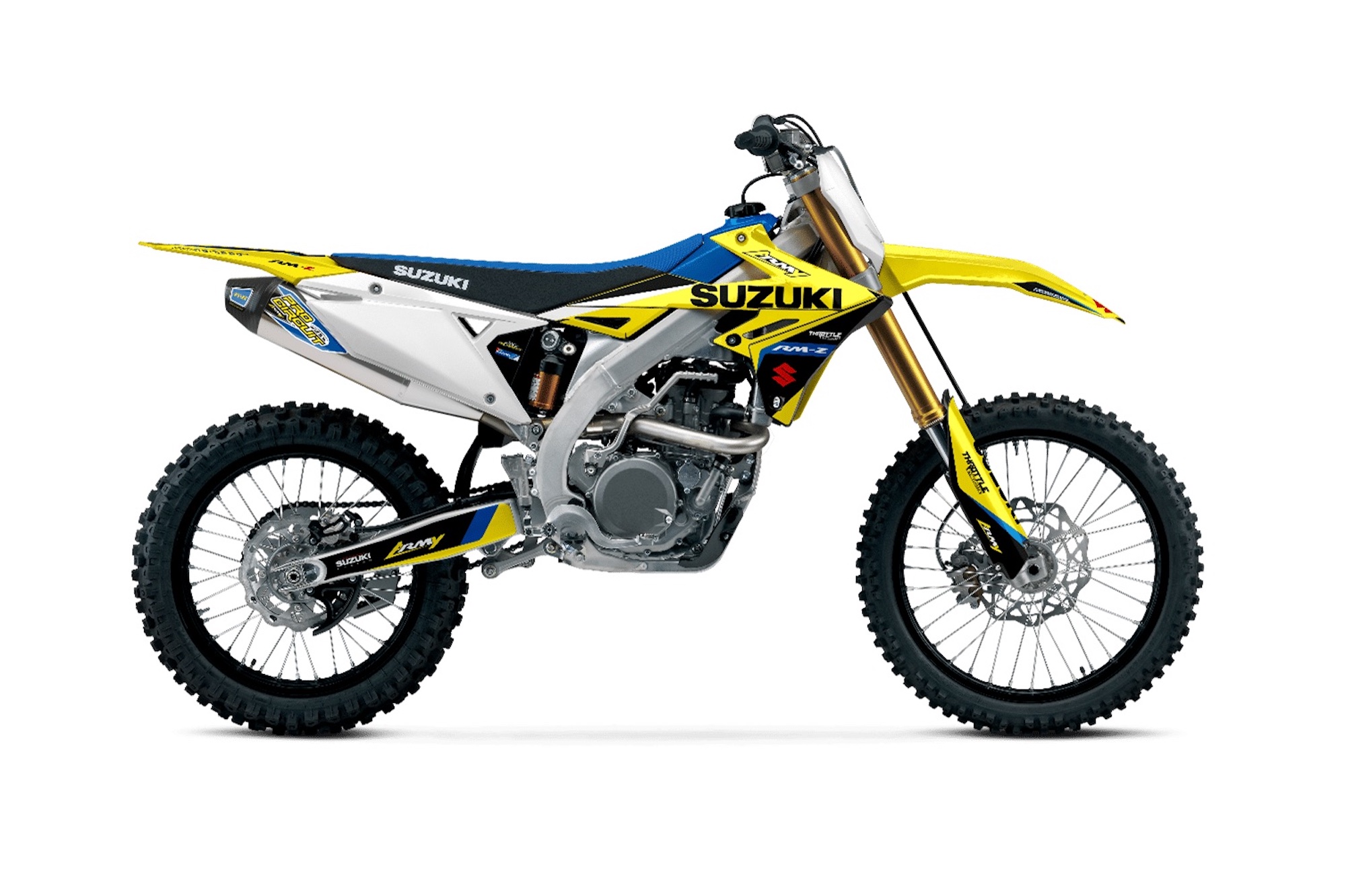 A view of Suzuki's 2024 RM-Z range. Media sourced from Suzuki Cycles.