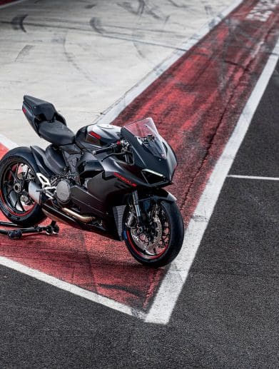 Ducati's Panigale V2, now showing off a sweet "Black on Black" color scheme for 2024. Media sourced from Ducati.