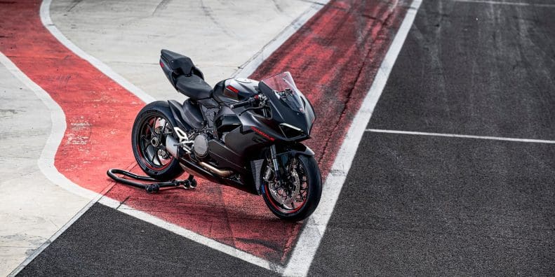 Ducati's Panigale V2, now showing off a sweet "Black on Black" color scheme for 2024. Media sourced from Ducati.