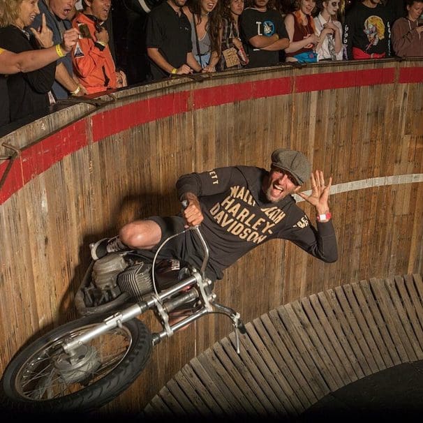 The Wall of Death motorcycle stunt show. Media sourced from B102.7.