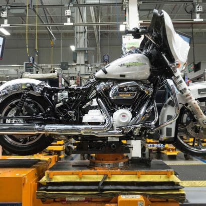 A view of Harley's bikes in their factory. Media sourced Fromm Harley-Davidson and the company's dedicated Facebook page for their HD Museum.