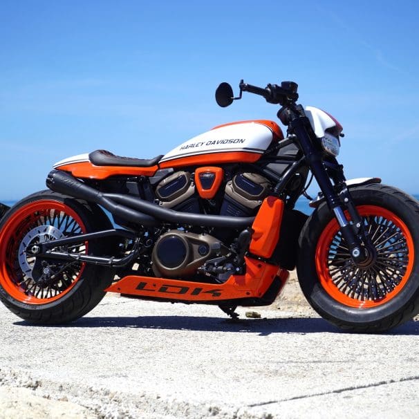 A view of Lord Drake Kustoms' "Sportster S 240 Draker." Media sourced from LDLK's recent press release.