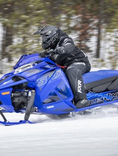 A snowmobile from Yamaha - something that will no longer exist after MY2024. Media sourced from Youtube.