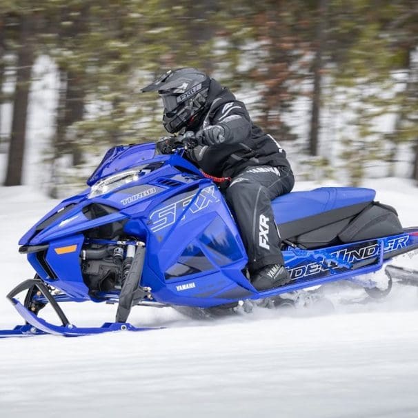 A snowmobile from Yamaha - something that will no longer exist after MY2024. Media sourced from Youtube.