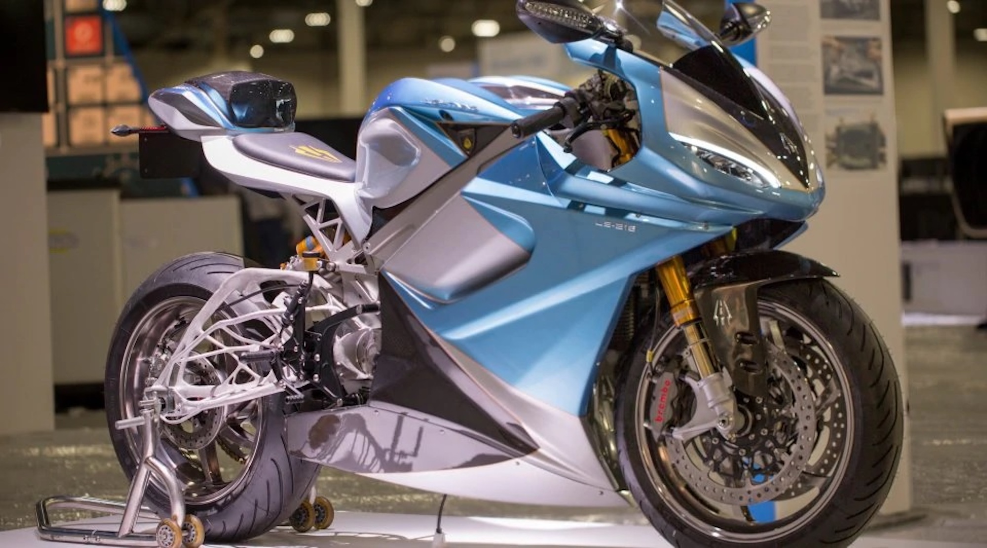 A view of the new swingarm that Lightning Motorcycles created using AI processes. Media sourced from Lightning Motorcycles.