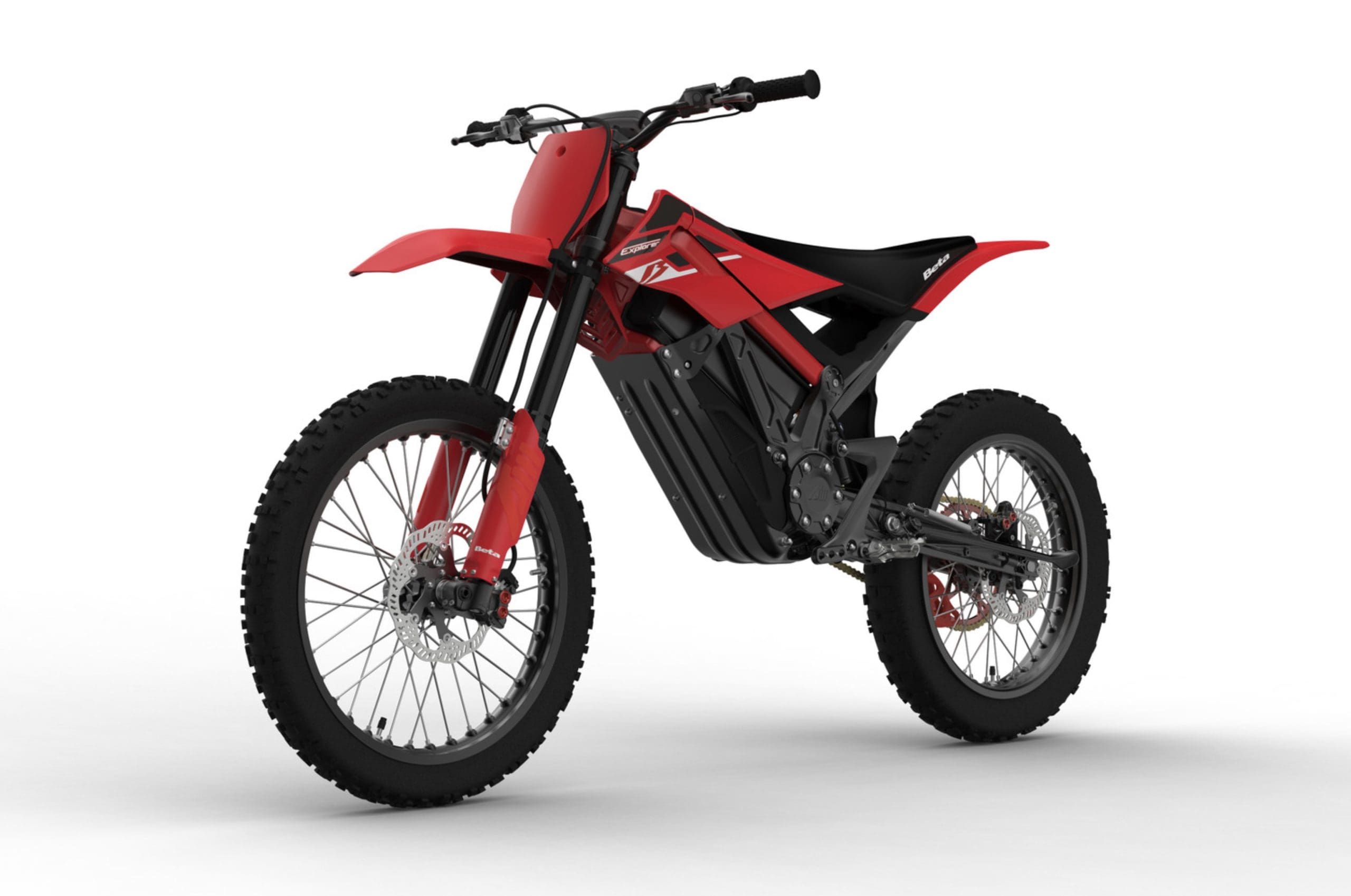 Beta USA's Explorer - an electric off-roading motorcycle, and the company's first electric offering for topography beyond the asphalt. Media sourced from Beta USA.