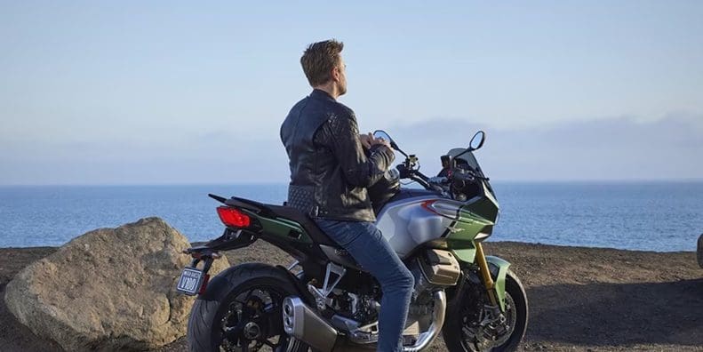 A view of Moto Guzzi's V100 Mandello. Media sourced from Moto Guzzi.