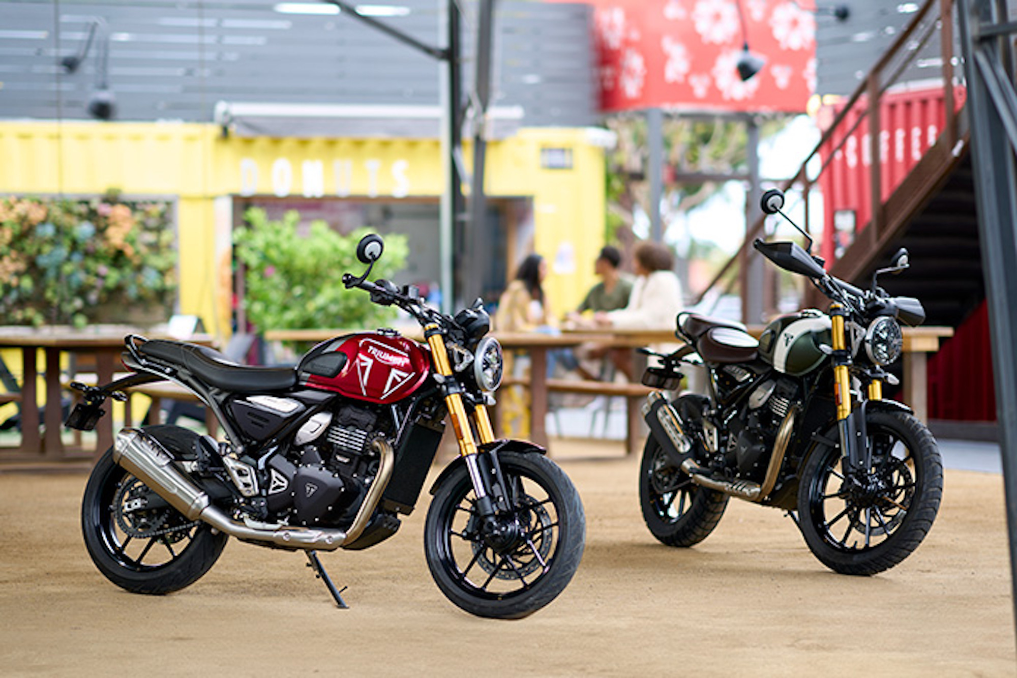 A prime view of Triumph's new 400cc beasties - the Speed 400 and Scrambler 400 X. Media sourced from Triumph.