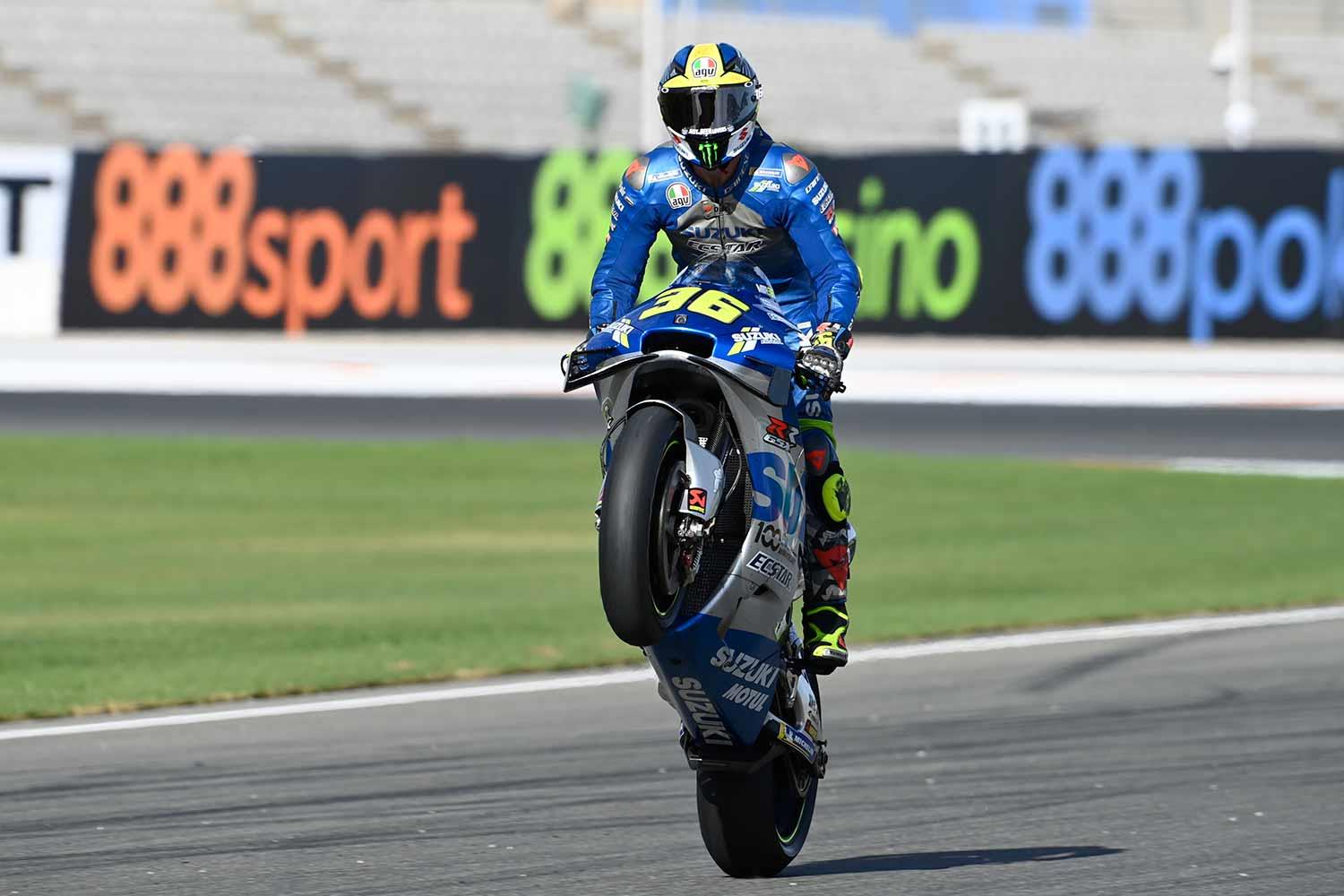 Joan Mir clocks a win for Suzuki in MotoGP's 2020 efforts. Media sourced from MCN.
