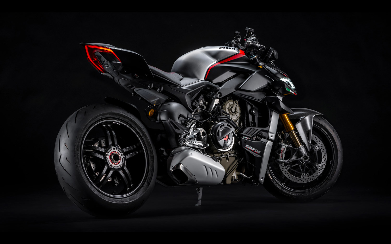 A Ducati Streetfighter V4 SP motorcycle from 2023