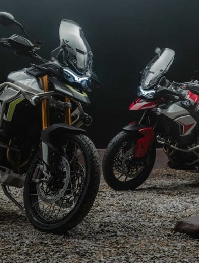 Triumph's all-new 2024 Tiger 900 Rally Aragón Edition and Tiger 900 GT Aragón Edition. Media sourced from Triumph.