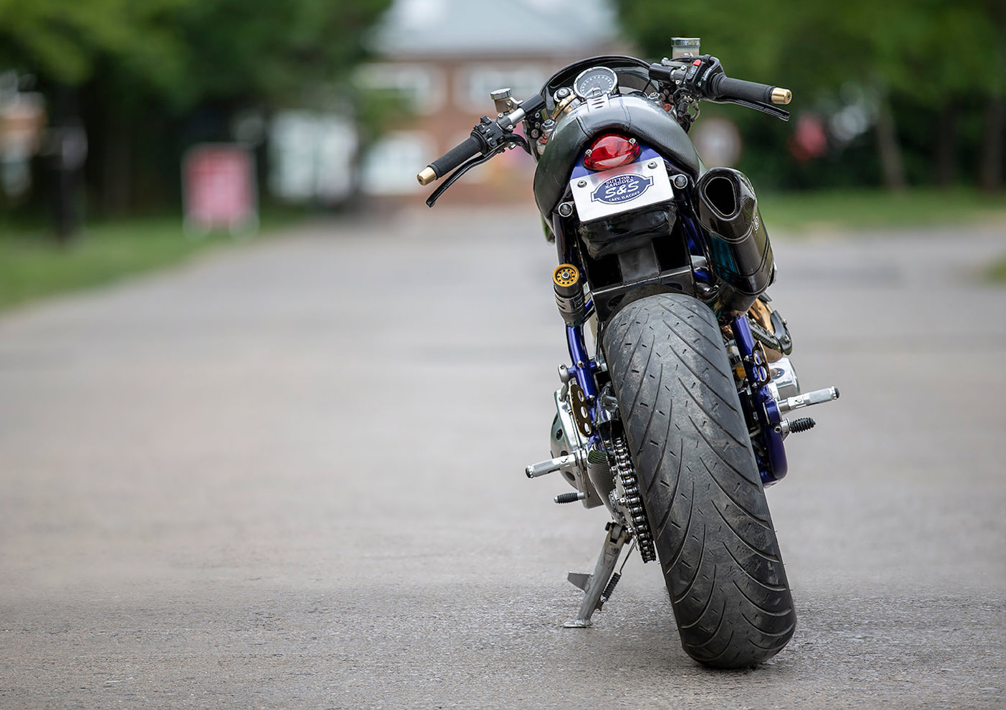 A custom café racer from the shop of S&S Cycles. Media sourced from BikeEXIF, with images given by Del Hickey.