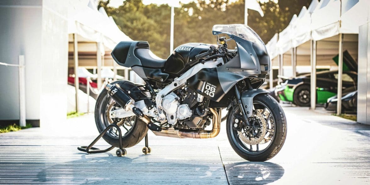 Yamaha's all-new XSR900 DB40, debuted at this year's Goodwood Festival of Speed. Media sourced from Yamaha's press release on Roadracing World.