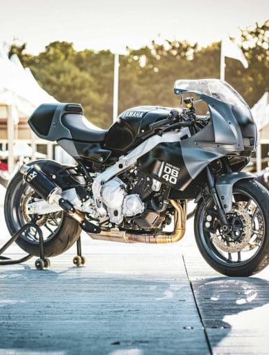 Yamaha's all-new XSR900 DB40, debuted at this year's Goodwood Festival of Speed. Media sourced from Yamaha's press release on Roadracing World.
