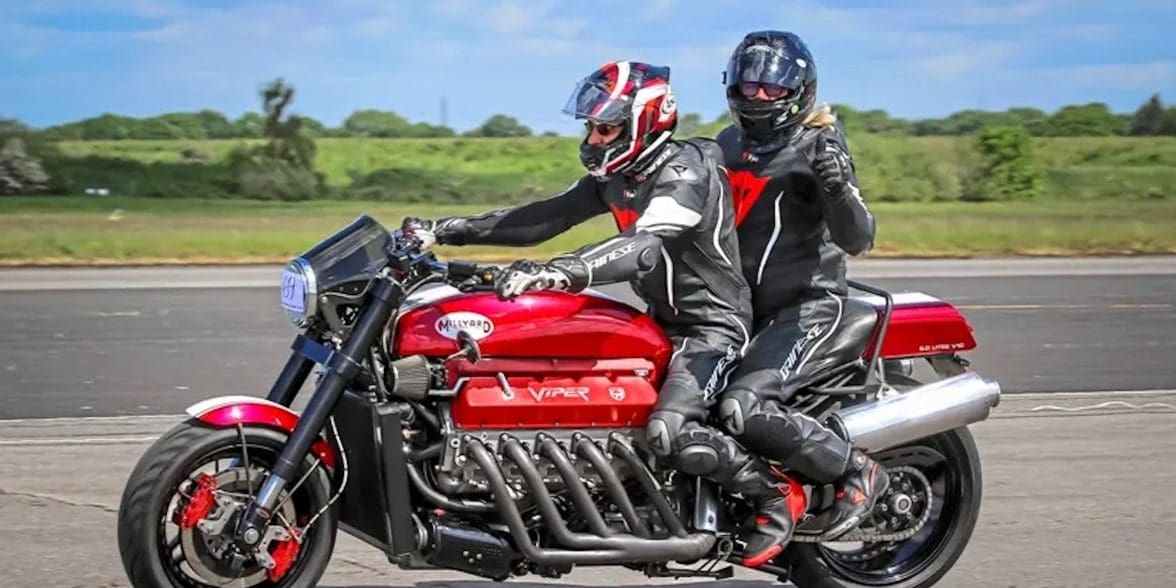 A view of the insane motorcycle that just broke two Guinness World Records. Media sourced from MCN.