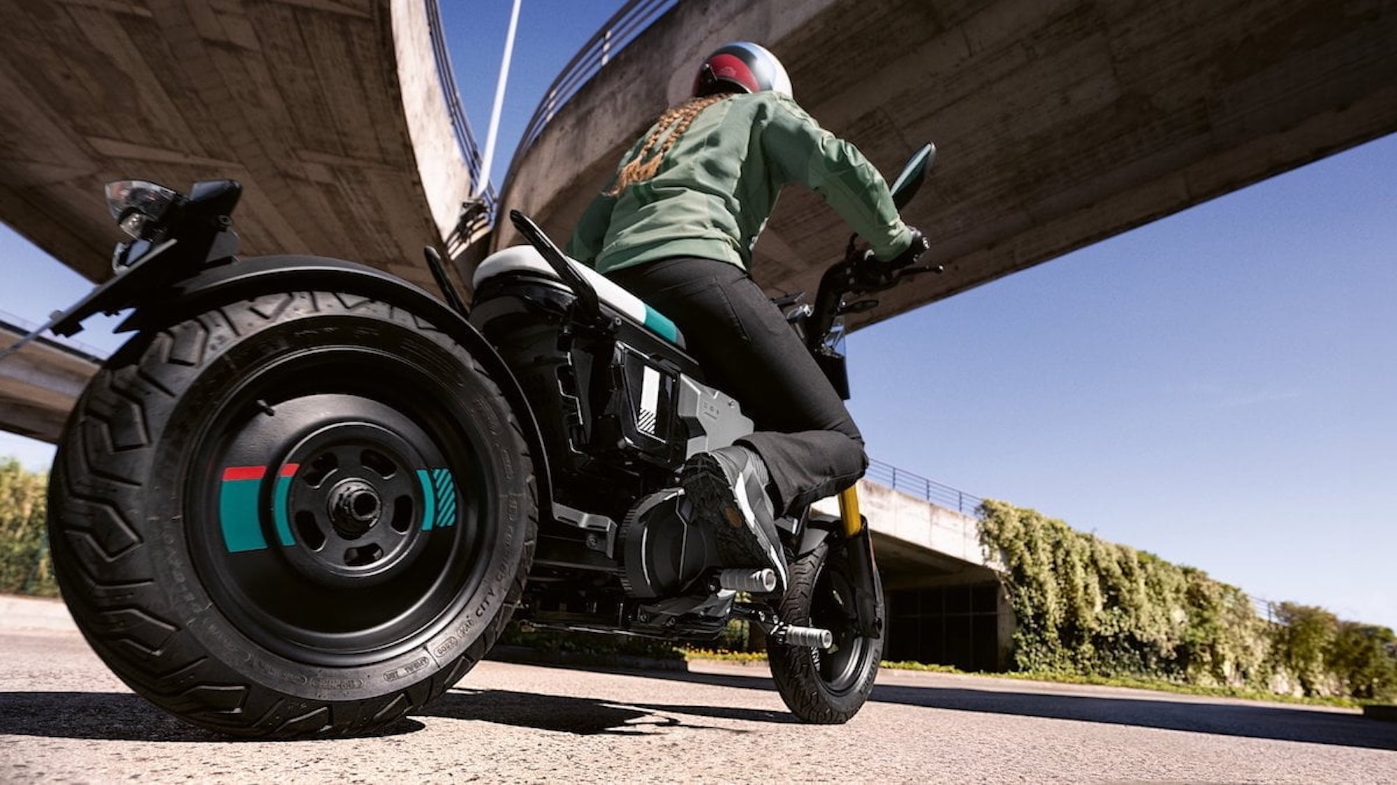 A view of BMW's CE 02, featured in the brand's new VR scape, MetaRide. Media sourced from NFT Today.