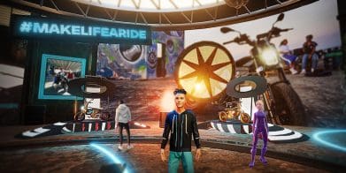 A view of BMW's new VR scape, MetaRide. Media sourced from BMW.